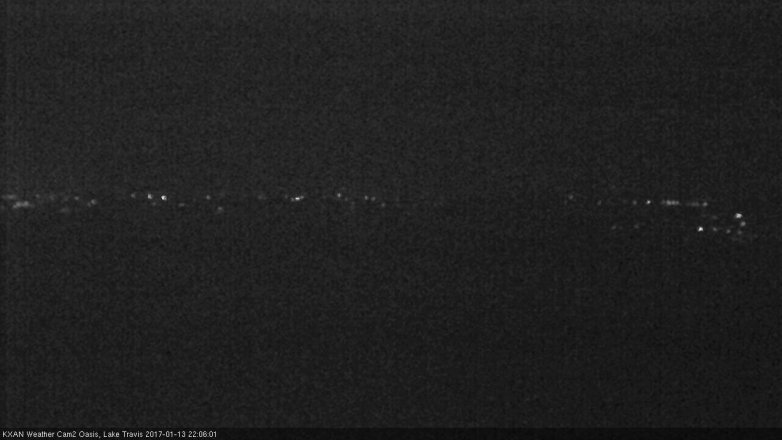 Lake Travis webcam, January 13, 2017 9:35 PM CT