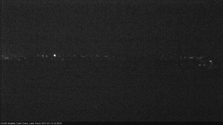 Lake Travis webcam, January 13, 2017 9:50 PM CT