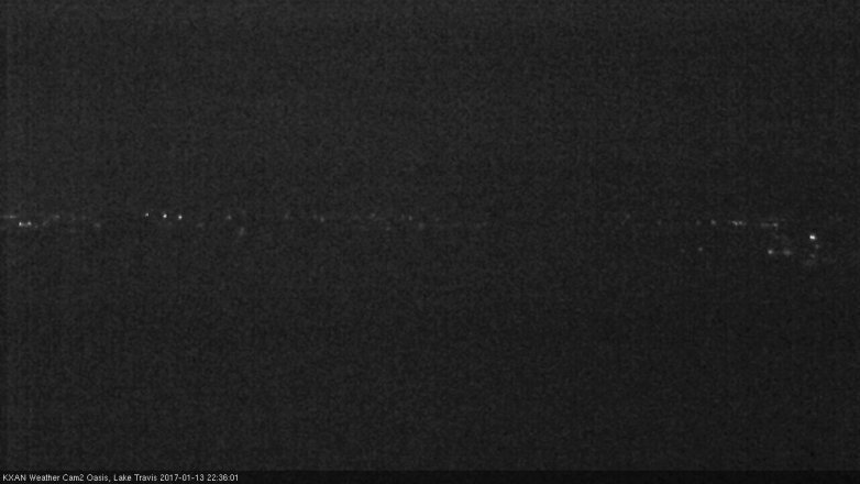 Lake Travis webcam, January 13, 2017 9:55 PM CT