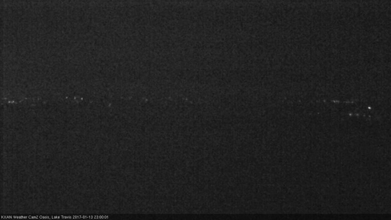 Lake Travis webcam, January 13, 2017 10:10 PM CT