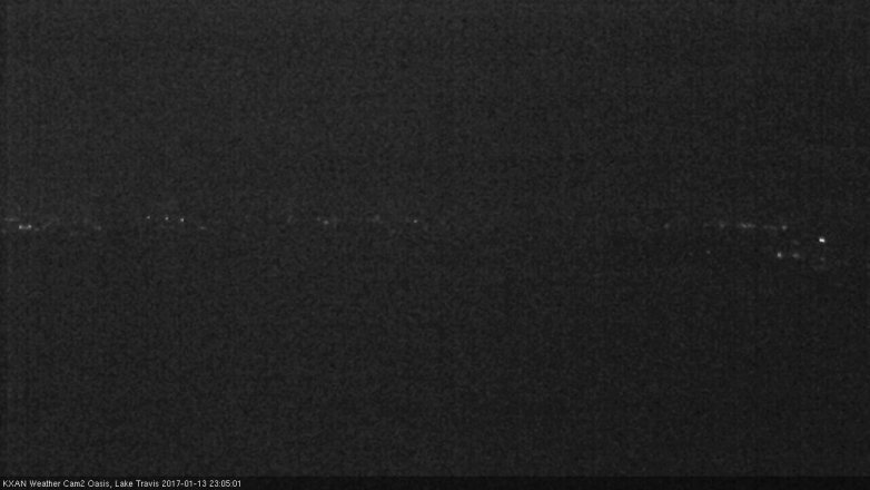 Lake Travis webcam, January 13, 2017 10:30 PM CT