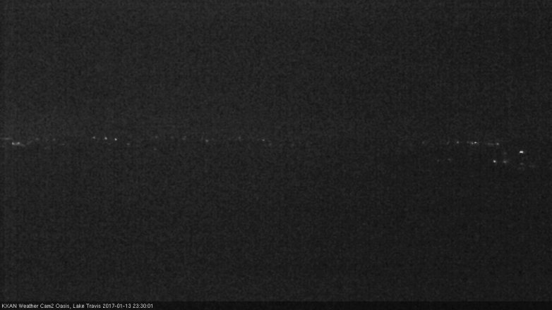 Lake Travis webcam, January 13, 2017 10:40 PM CT