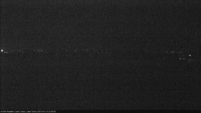 Lake Travis webcam, January 13, 2017 11:00 PM CT