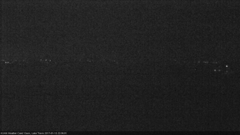 Lake Travis webcam, January 13, 2017 11:05 PM CT
