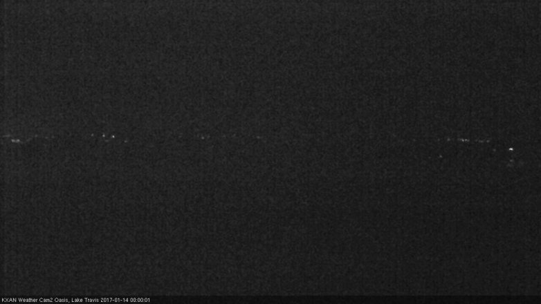Lake Travis webcam, January 13, 2017 11:20 PM CT