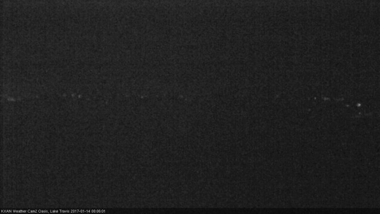 Lake Travis webcam, January 13, 2017 11:25 PM CT