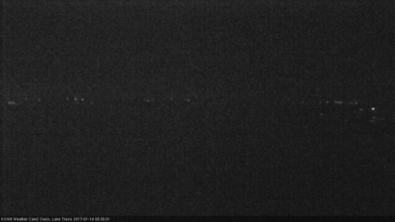 Lake Travis webcam, January 13, 2017 11:40 PM CT