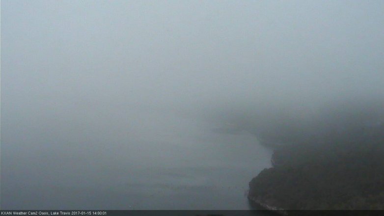 Lake Travis webcam, January 15, 2017 1:20 PM CT