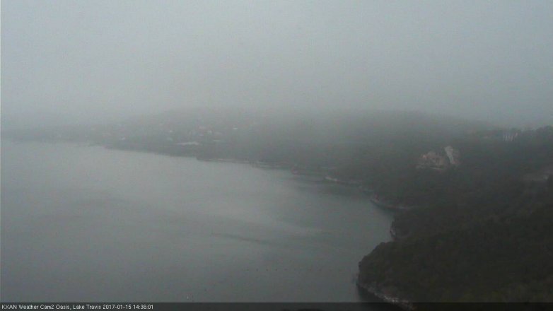 Lake Travis webcam, January 15, 2017 1:45 PM CT