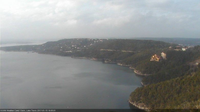 Lake Travis webcam, January 15, 2017 3:10 PM CT