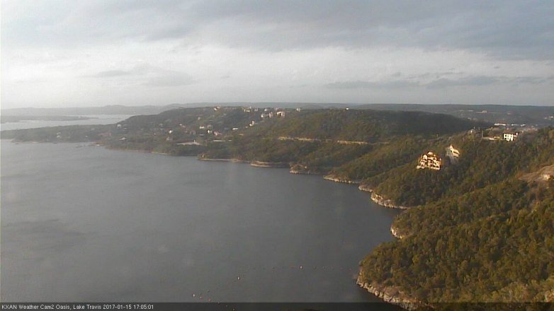 Lake Travis webcam, January 15, 2017 4:35 PM CT