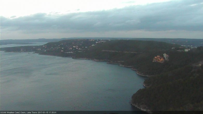 Lake Travis webcam, January 15, 2017 4:40 PM CT