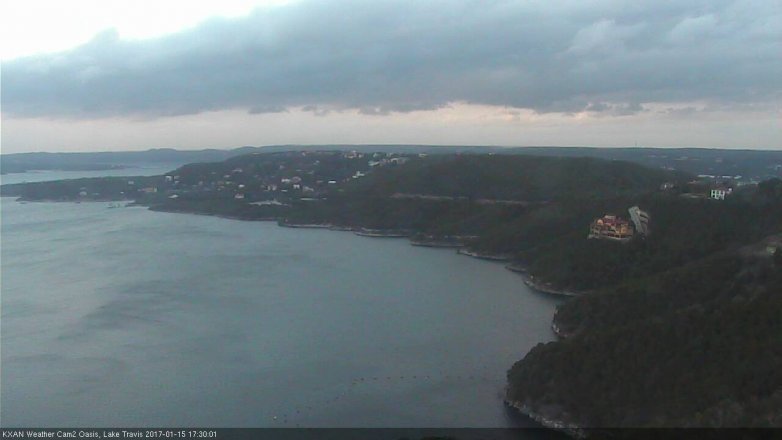 Lake Travis webcam, January 15, 2017 4:55 PM CT