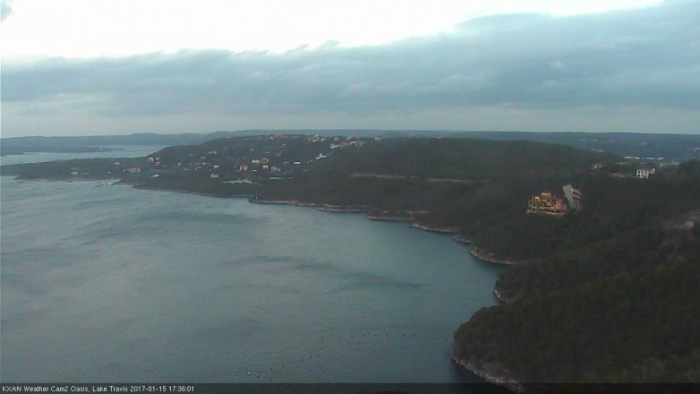 Lake Travis webcam, January 15, 2017 5:05 PM CT