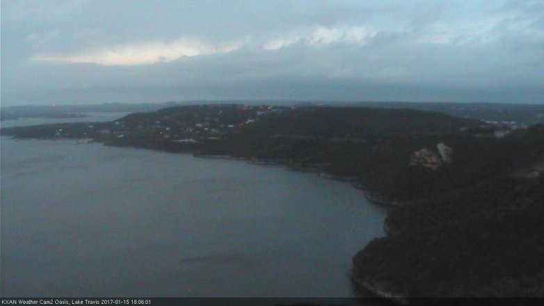 Lake Travis webcam, January 15, 2017 5:20 PM CT