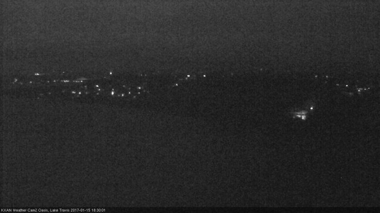 Lake Travis webcam, January 15, 2017 5:45 PM CT