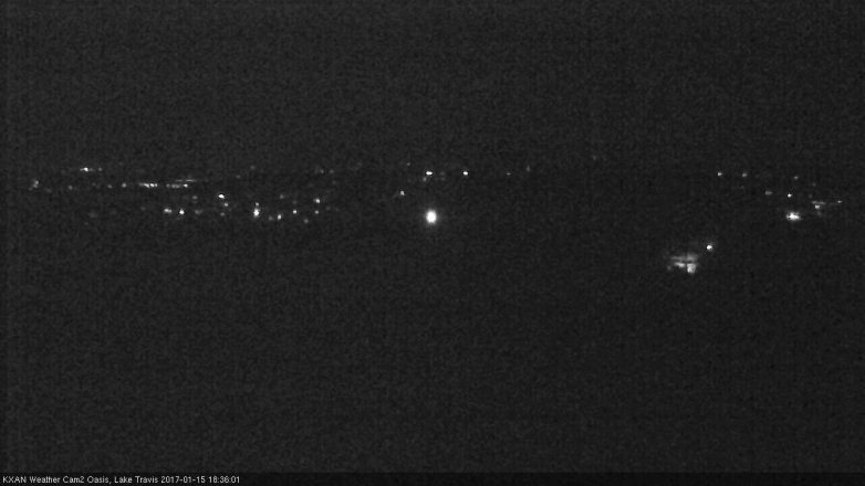 Lake Travis webcam, January 15, 2017 6:05 PM CT