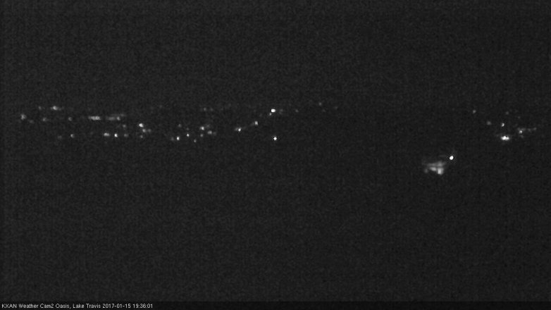 Lake Travis webcam, January 15, 2017 6:45 PM CT