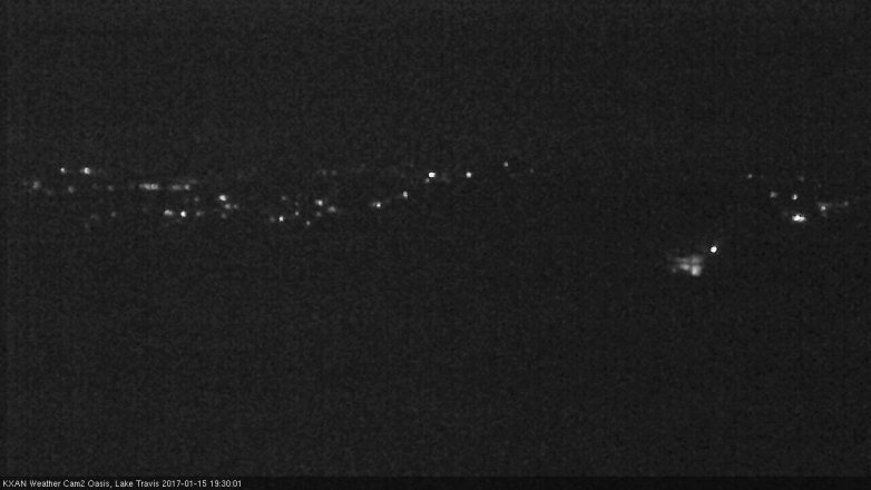 Lake Travis webcam, January 15, 2017 6:55 PM CT