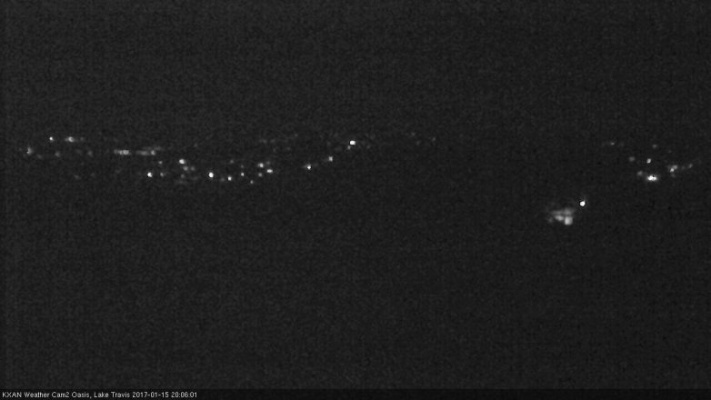 Lake Travis webcam, January 15, 2017 7:30 PM CT