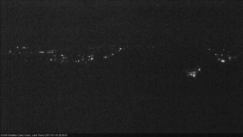 Lake Travis webcam, January 15, 2017 7:45 PM CT