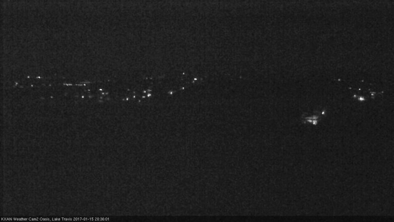 Lake Travis webcam, January 15, 2017 8:05 PM CT