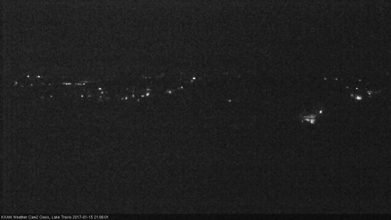 Lake Travis webcam, January 15, 2017 8:20 PM CT