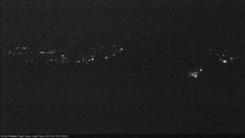 Lake Travis webcam, January 15, 2017 8:30 PM CT