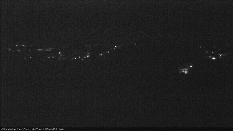 Lake Travis webcam, January 15, 2017 9:00 PM CT