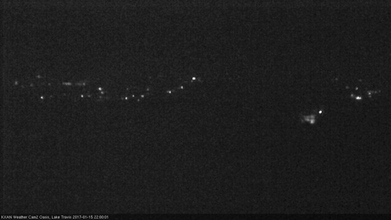 Lake Travis webcam, January 15, 2017 9:25 PM CT