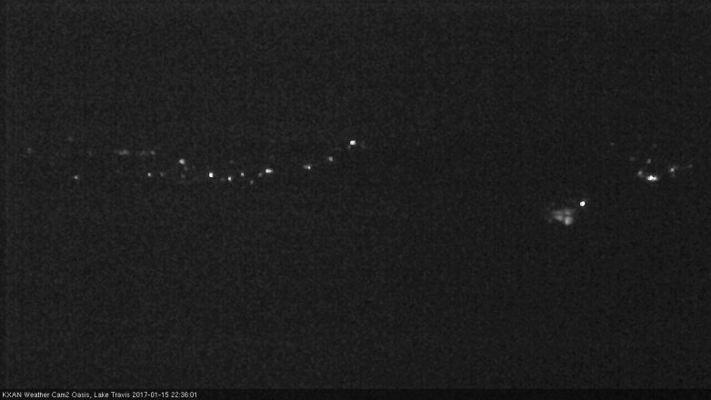 Lake Travis webcam, January 15, 2017 9:40 PM CT