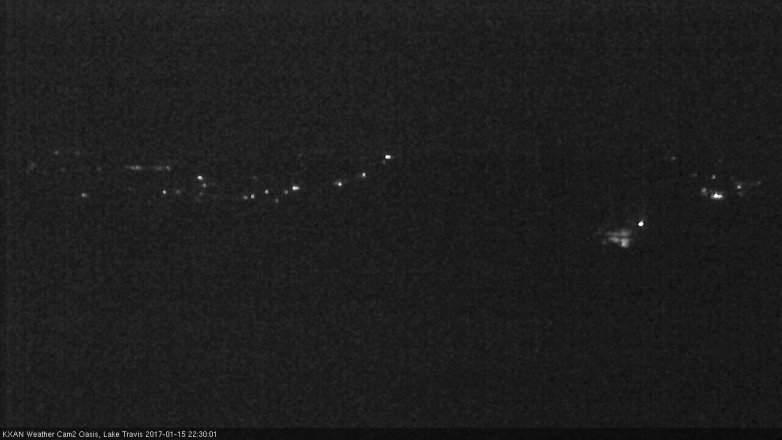 Lake Travis webcam, January 15, 2017 9:50 PM CT