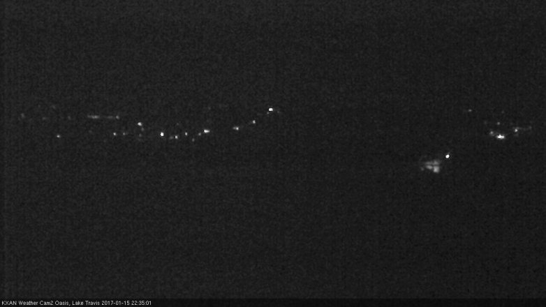 Lake Travis webcam, January 15, 2017 10:00 PM CT