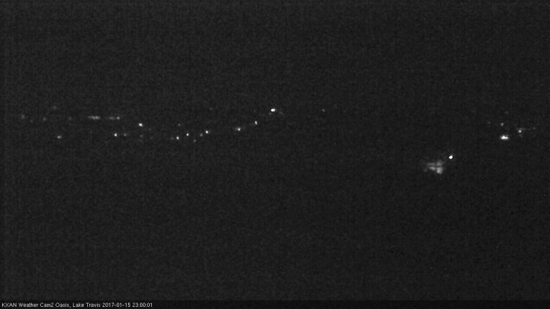 Lake Travis webcam, January 15, 2017 10:20 PM CT