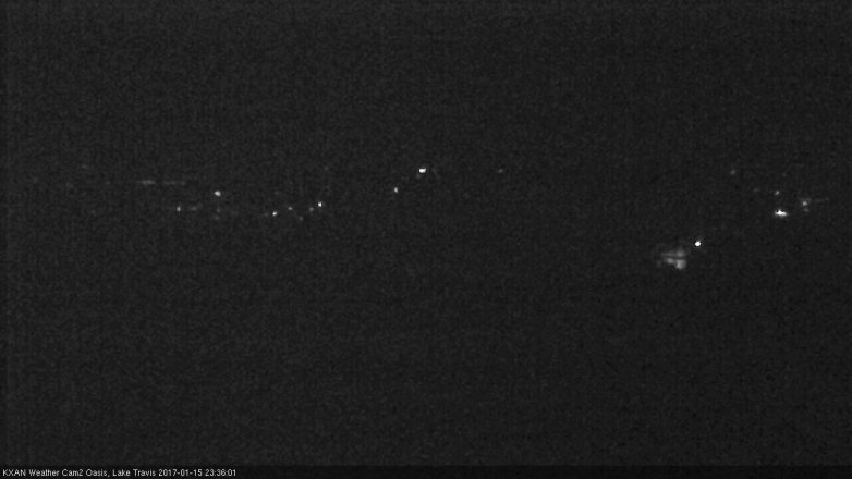 Lake Travis webcam, January 15, 2017 10:45 PM CT