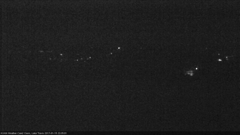 Lake Travis webcam, January 15, 2017 10:50 PM CT