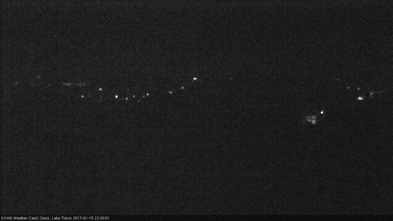 Lake Travis webcam, January 15, 2017 10:55 PM CT