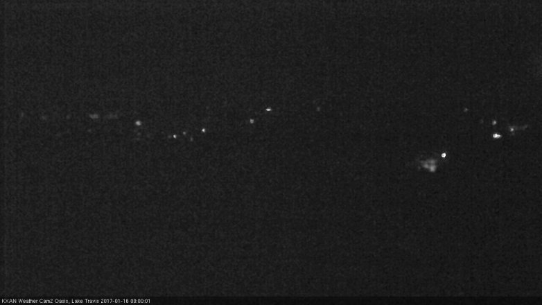 Lake Travis webcam, January 15, 2017 11:05 PM CT