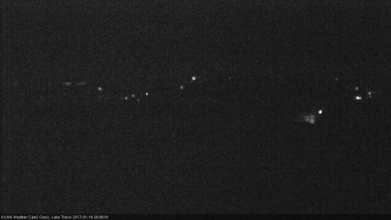 Lake Travis webcam, January 15, 2017 11:15 PM CT