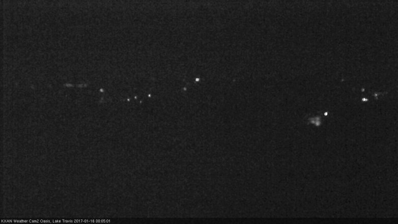 Lake Travis webcam, January 15, 2017 11:30 PM CT