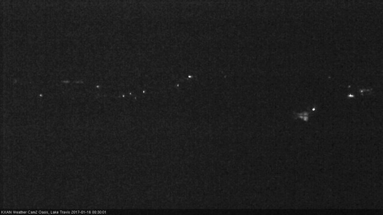 Lake Travis webcam, January 15, 2017 11:45 PM CT