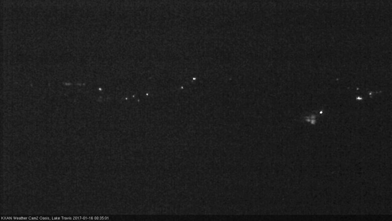 Lake Travis webcam, January 15, 2017 11:55 PM CT