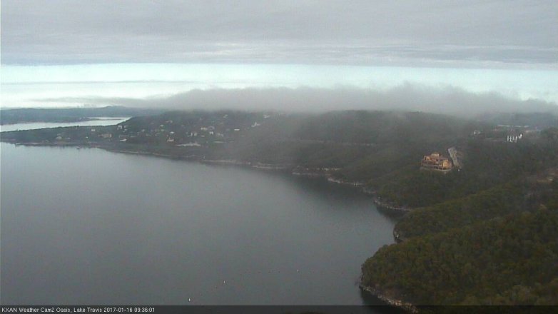 Lake Travis webcam, January 16, 2017 9:05 AM CT