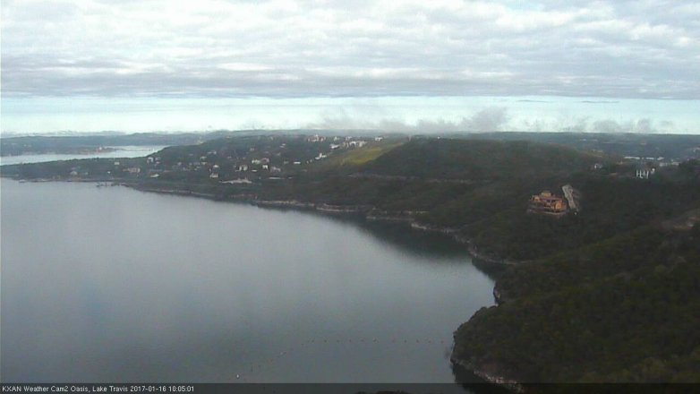 Lake Travis webcam, January 16, 2017 9:15 AM CT