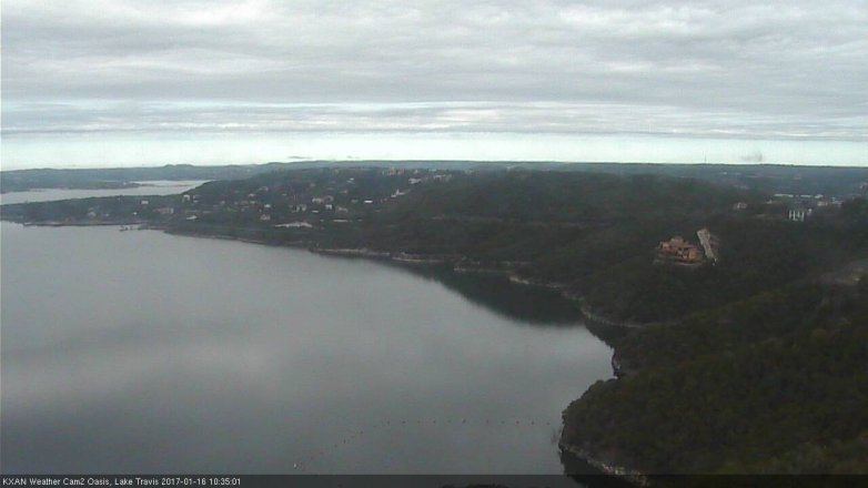Lake Travis webcam, January 16, 2017 9:40 AM CT