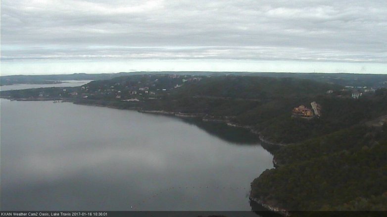 Lake Travis webcam, January 16, 2017 9:50 AM CT
