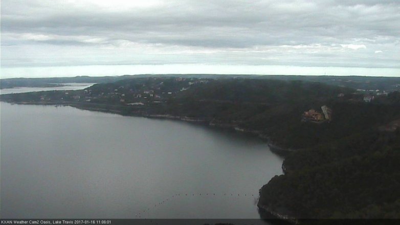 Lake Travis webcam, January 16, 2017 10:10 AM CT