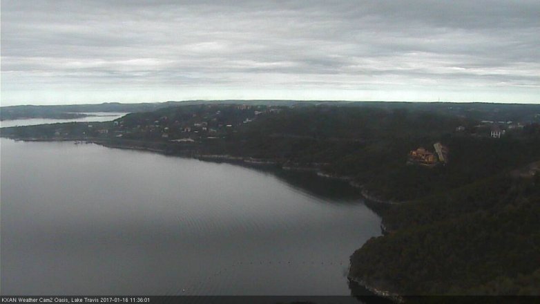 Lake Travis webcam, January 16, 2017 10:50 AM CT