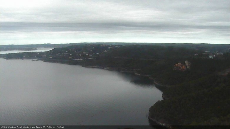 Lake Travis webcam, January 16, 2017 11:15 AM CT