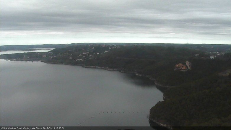 Lake Travis webcam, January 16, 2017 11:30 AM CT